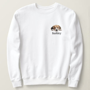 Sudadera Beagle Peeking Personalizado Mínimo