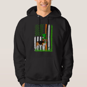 Sudadera Beagle Saint Patrick's Day Dogs Lover American Fla