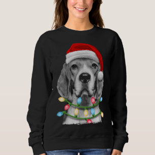 Sudadera Beagle Santa Christmas Tree enciende Navidad Dogma