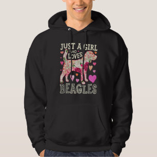 Sudadera Beagle Solo Una Chica Que Ama Beagles Perro Flor W