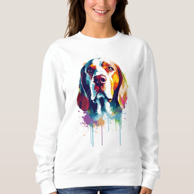 Sudadera Beagle Vibrante y colorido (Anverso)