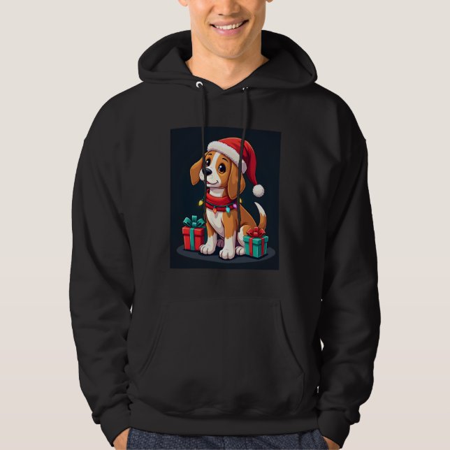 Sudadera Beagle Xmas Lighting Santa Beagle Dog Christmas Ta (Anverso)