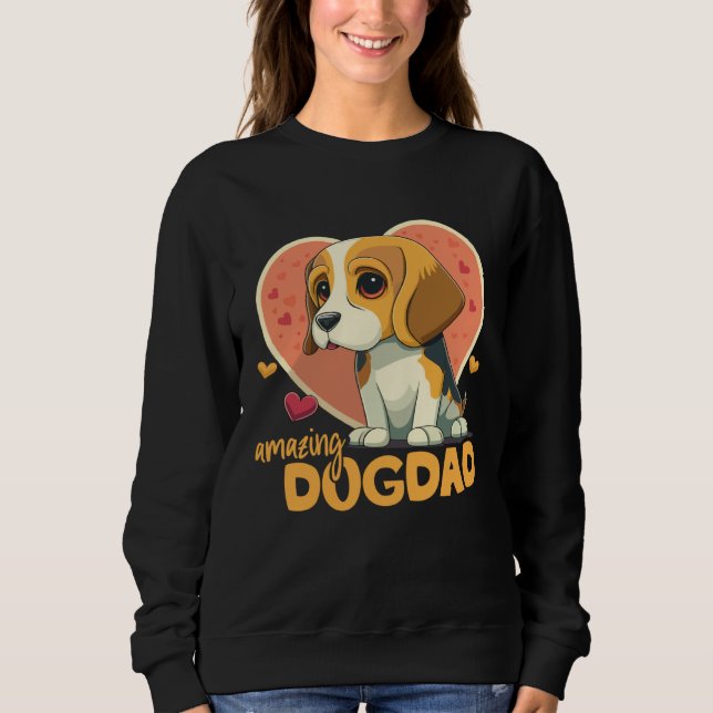Sudadera Beagledog With Heartdecoration, Amazing Dogdad (Anverso)