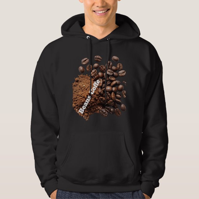 Sudadera Beans Coffee Men’s Hoodie | Coffee Beans Graphic (Anverso)