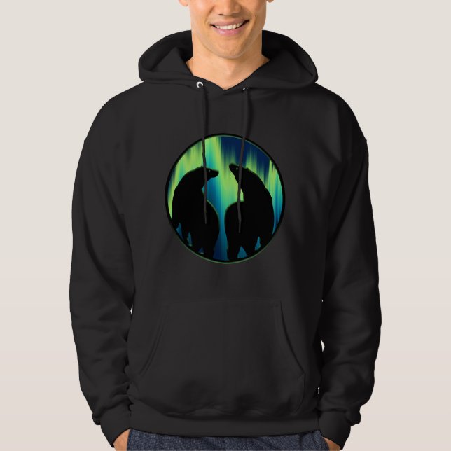 Sudadera Bear Art Hoodie Northern Lights Bear Hoodie (Anverso)