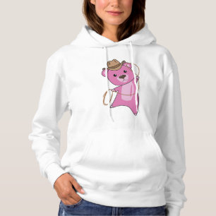 Sudadera Bear Cowboy Rosa Lasso Animales Cutáneos Para Niño