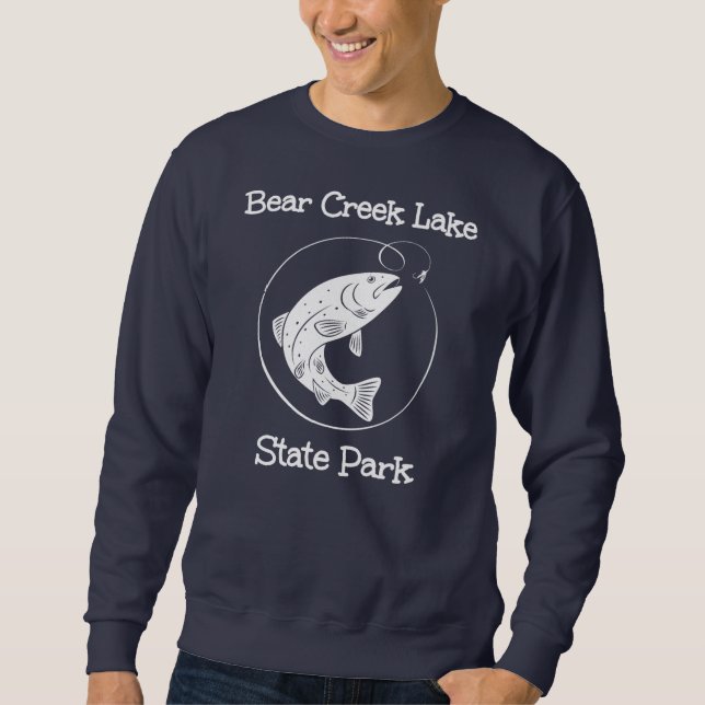 Sudadera Bear Creek Lake State Park Fishing Fish Camping (Anverso)