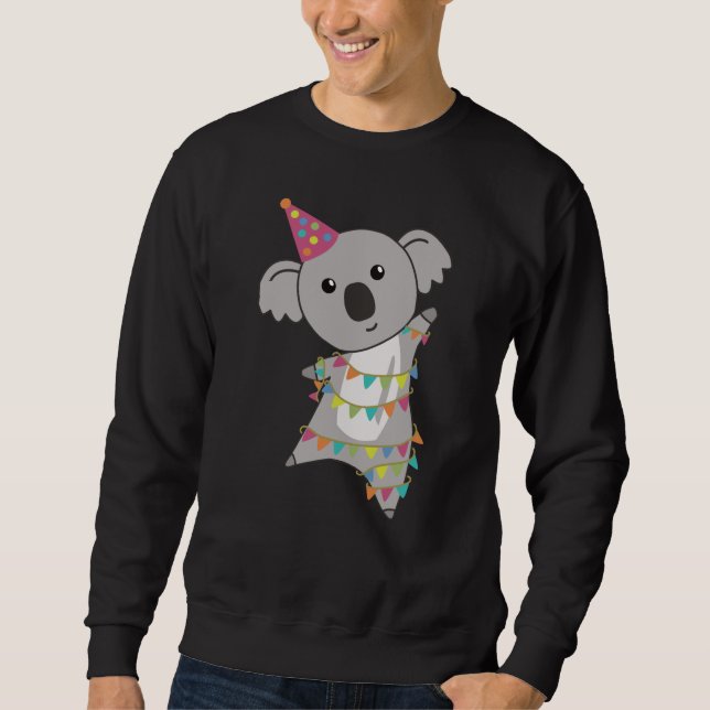 Sudadera Bear de cumpleaños Koala Bear Bear Garland Sweatsh (Anverso)