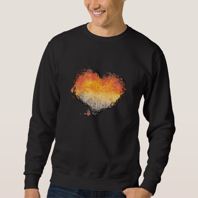 Sudadera Bear heart community graphic with colourful waterc (Anverso)