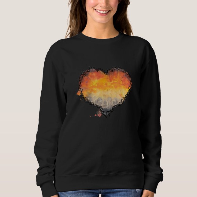 Sudadera Bear heart community graphic with colourful waterc (Anverso)