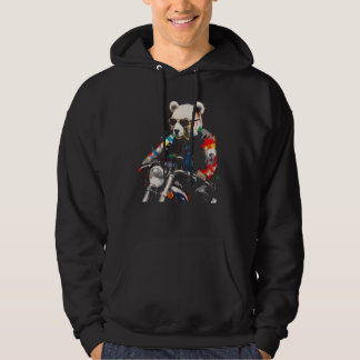 Sudadera Bear Motorcycle - Animal Polar Bear Colourful Sung