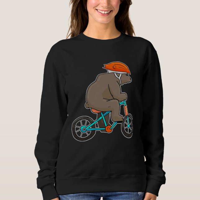 Sudadera Bear On Bike Bicycle Cycling Bear (Anverso)