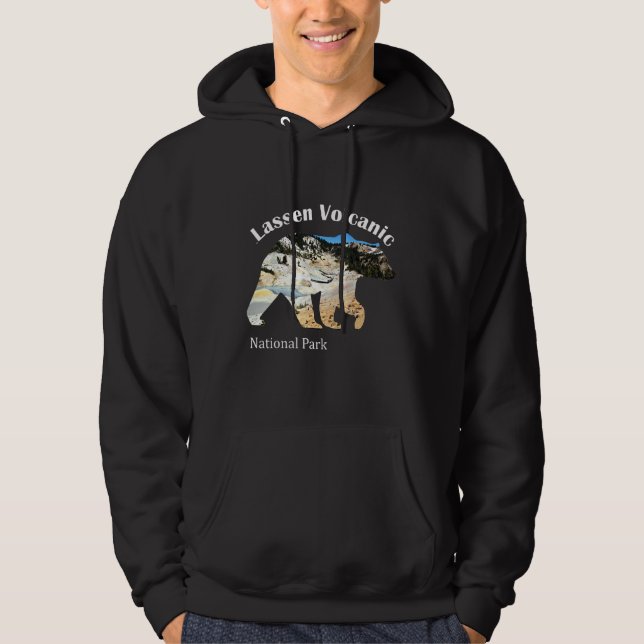 Sudadera Bear Silhouette Lassen Parque Nacional Volcánico C (Anverso)