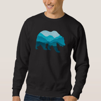 Sudadera Bear Silhouette Outdoor Landscape Wildlife Forest