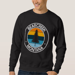 Sudadera Bearcreek Montana MT USA City Orgullo Retro Sunset
