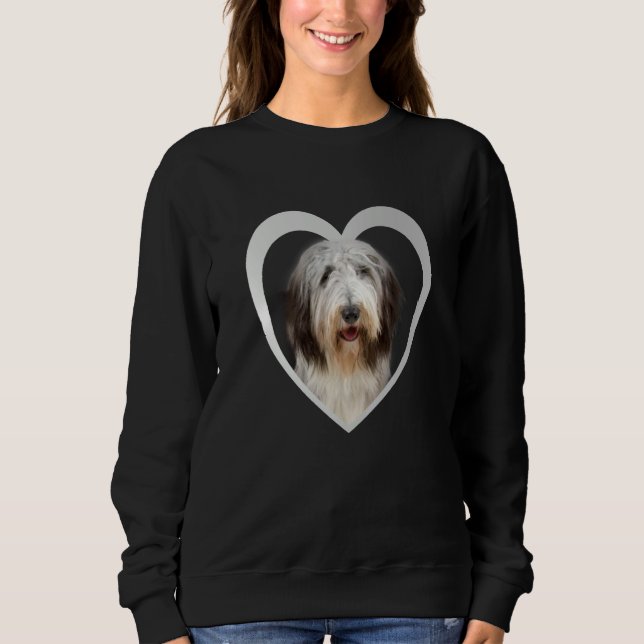 Sudadera Bearded Collie Dog Heart Bearded Collie (Anverso)