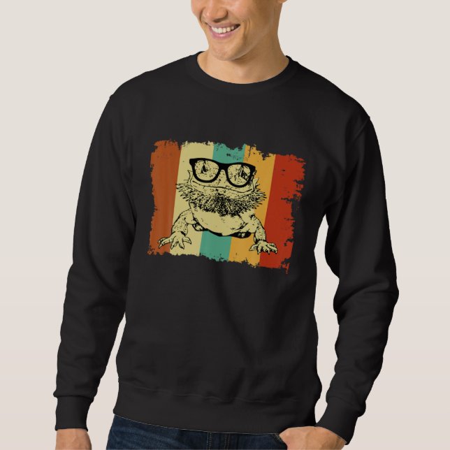 Sudadera Bearded Dragon Glasses Nerd  Animal Optician Vinta (Anverso)