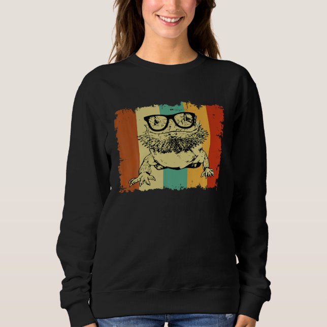 Sudadera Bearded Dragon Glasses Nerd  Animal Optician Vinta (Anverso)