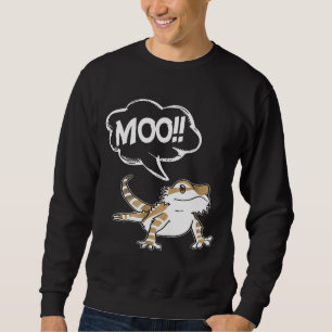 Sudadera Bearded Dragon Goes Moo Think Its A Cow Farm
