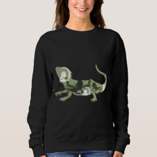Sudadera Bearded Dragon I Lizard I Pogona Silhouette