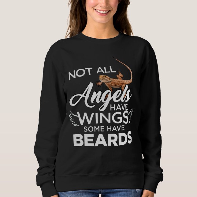 Sudadera Bearded Dragon Not All Angels Have Wings Some Have (Anverso)
