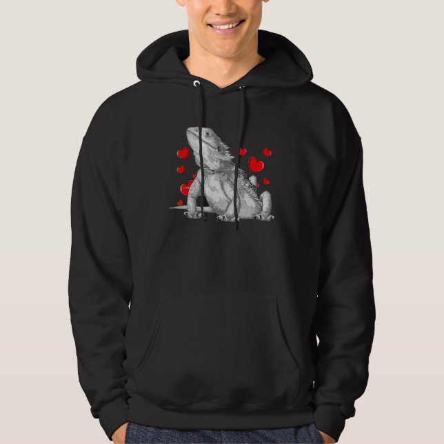 Sudadera Bearded Dragon Rescue Reptile Lizard Especies & Va (Anverso)