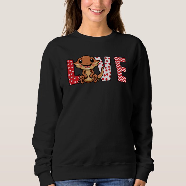Sudadera Bearded Dragon Valentines Day Love Valentine Cute  (Anverso)