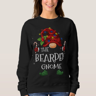 Sudadera Bearded Elf Buffalo Plaid Christmas Tree Light