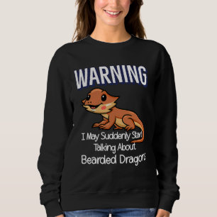Sudadera Beardie mamá Cute Lizard Cita de advertencia Beard
