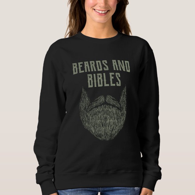 Sudadera Beards and Bibles Motivational Quote Christian Ins (Anverso)