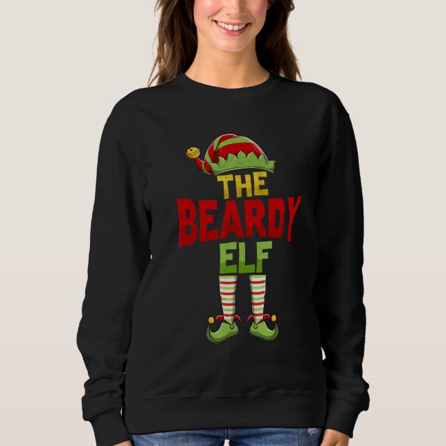 Sudadera Beardy ELF Family Matching Group Christmas Pajamas (Anverso)