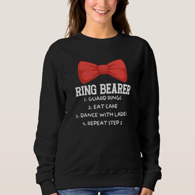 Sudadera Bearer Ring Guard Rings Eat Cake Wedding Marriage  (Anverso)