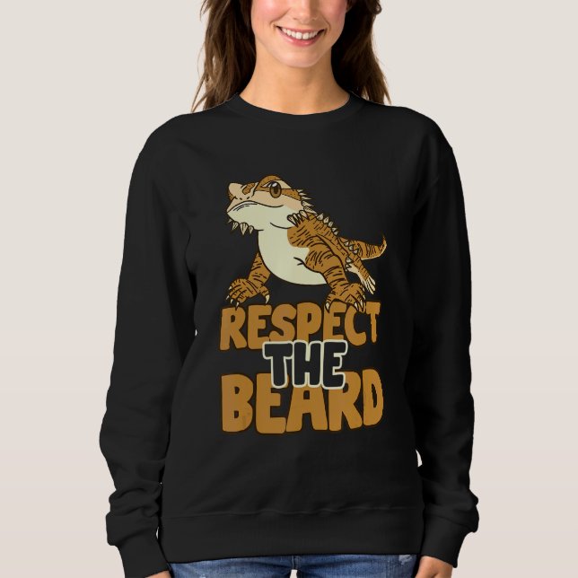 Sudadera Beart Respect The Beard Dragon Lizard (Anverso)