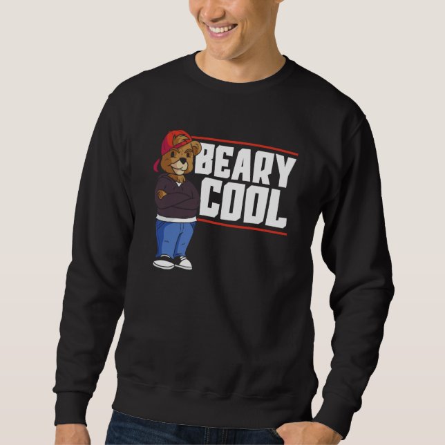 Sudadera Beary Cool Bear Wildlife Animal Bear  1 (Anverso)
