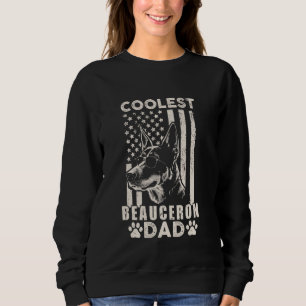 Sudadera Beaucerner más frío papá Vintage American Flag Dog
