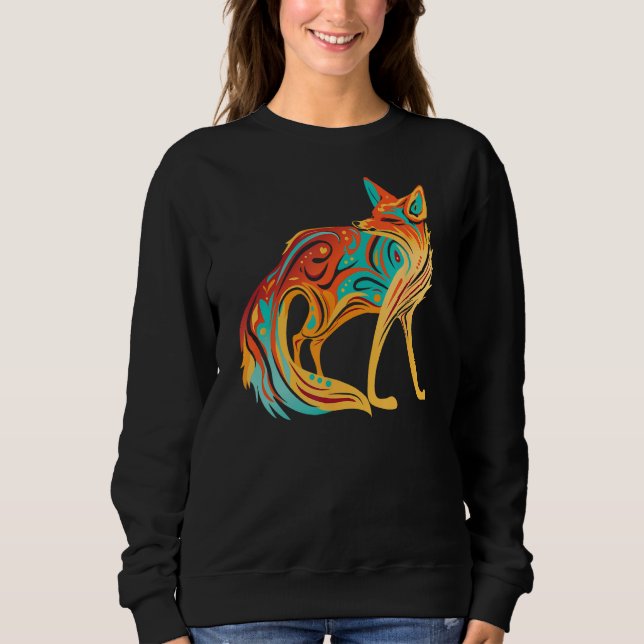 Sudadera Beautiful Artistic Fox Animal (Anverso)