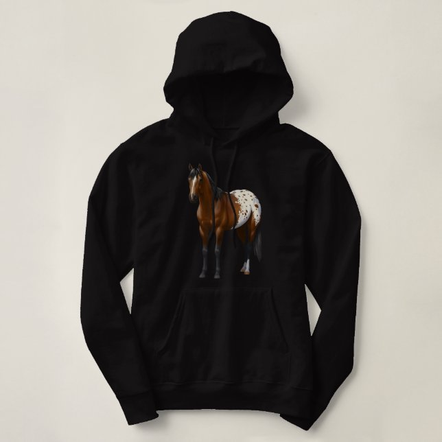 Sudadera Beautiful Brown Bay Appaloosa Horse Lover Gift Pre (Diseño del anverso)