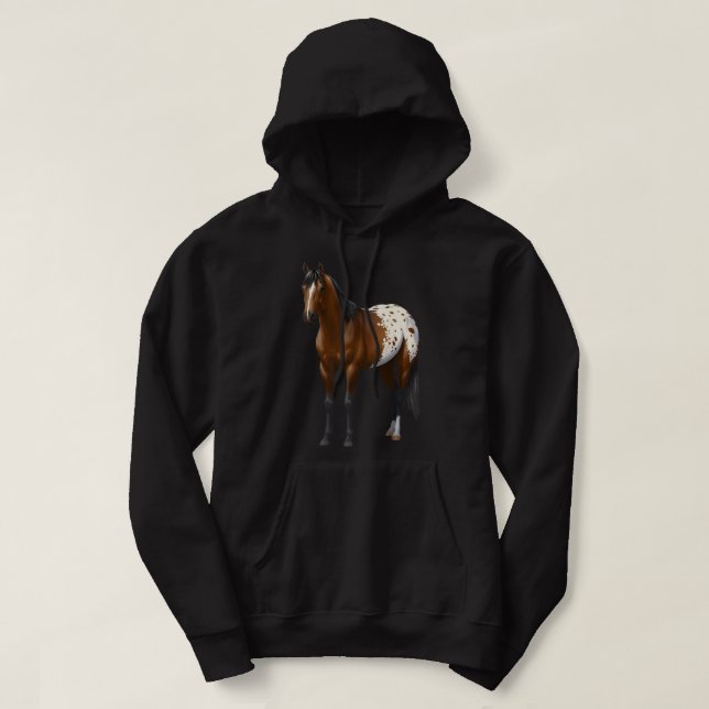 Sudadera Beautiful Brown Bay Appaloosa Horse Lover Gift Pre (Diseño del anverso)