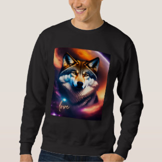 Sudadera Beautiful Vibrant Wolf Nature s Beauty  4