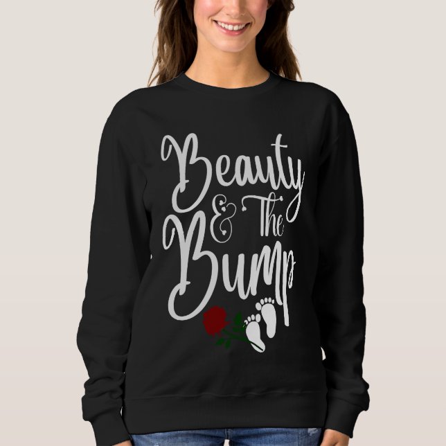 Sudadera Beauty And Bump Nice Pregnancy Message (Anverso)