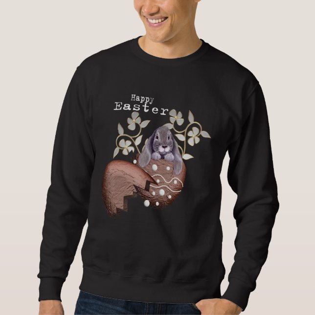 Sudadera Beaver Bunny Egg Huner Beaver Happy Easter (Anverso)