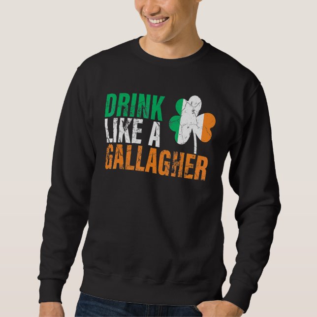 Sudadera Beba Como Un Costu De Gallagher Funny St Patricks  (Anverso)