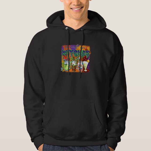 Sudadera Beban Brujas Vino Fiesta Halloween Bebida (Anverso)