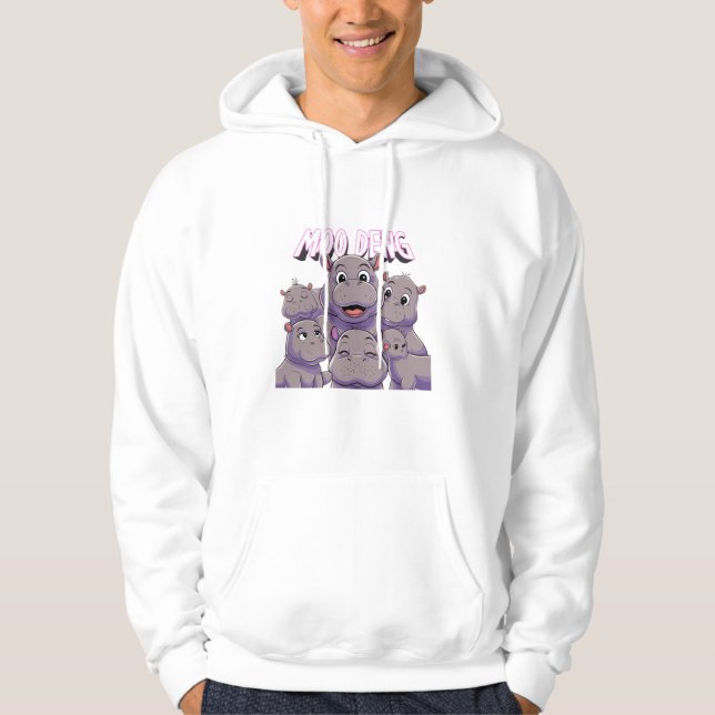 Sudadera Bebé Adorable Hippo Sólo Un Chica Que Ama Moo Deng (Anverso)