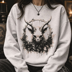 Sudadera Bebé Baphomet Oculto Gótico Botánico Oscuro