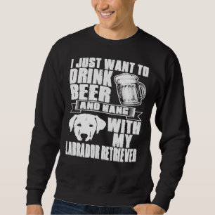 Sudadera Bebe Beer Hang Con Perro Recuperador De Labrador