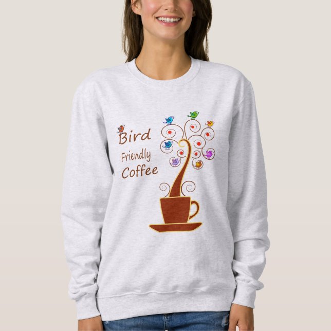 Sudadera Bebe café, salva aves (Anverso)