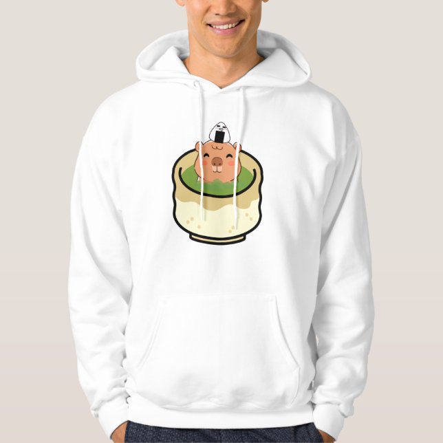 Sudadera Bebé Capibara Batido de Matcha - Té Verde Kawaii (Anverso)