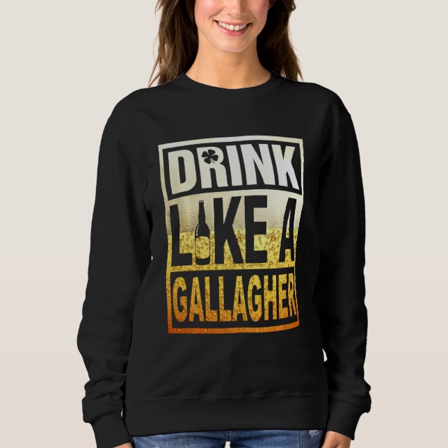 Sudadera Bebe como un gallaghers Tee Green Irish St Patty's (Anverso)
