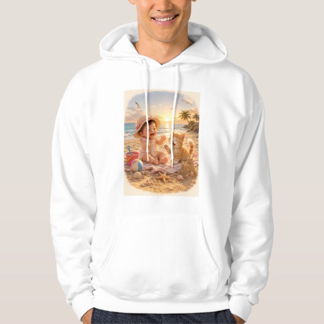 Sudadera Bebé de Playa y Alegría de Castillo de Arena de Ga (Anverso)